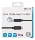 Miniatyrbild 3 av 5: DELTACO USBC 3.1 GEN2 10Gbps/3A/E-marker 1m