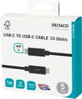 Miniatyrbild 5 av 5: DELTACO USBC 3.1 GEN2 10Gbps/3A/E-marker 1m