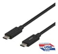 Miniatyrbild 1 av 5: DELTACO USBC 3.1 GEN2 10Gbps/3A/E-marker 1m