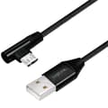 Miniatyrbilde 1 av 7: LogiLink Vinklet microUSB-kabel USB 2.0 15W 1m