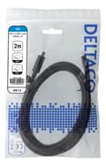 Miniatyrbild 3 av 3: DELTACO USB 2.0 kabel, Typ C - Typ C, 2m, svart