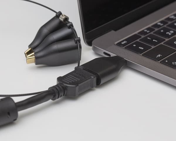 DELTACO Office, USB-C ADAPTER RING, mDP, DP, VGA, HDMI