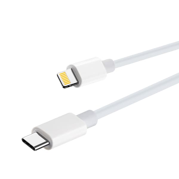 Maxlife MXUC-05 Power Direct USB-C til Lightning-kabel 2,0 m 20W, hvit