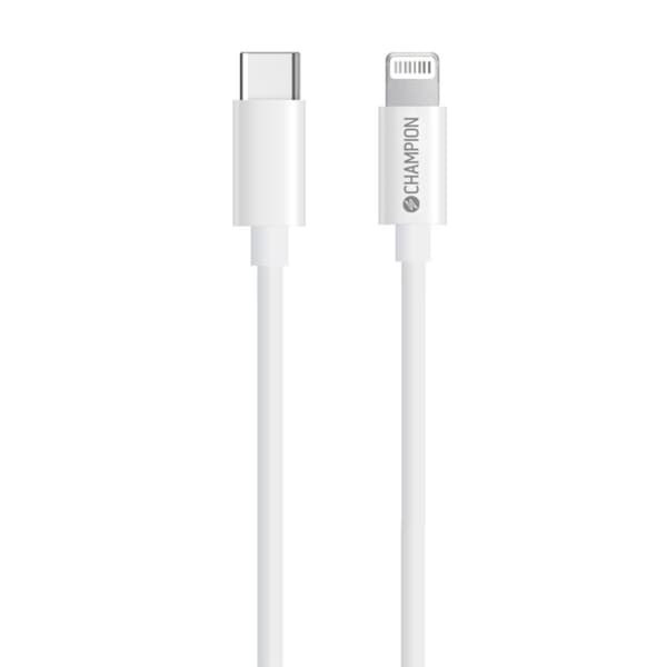 Champion USB-C til Lightning-kabel 2 m hvit