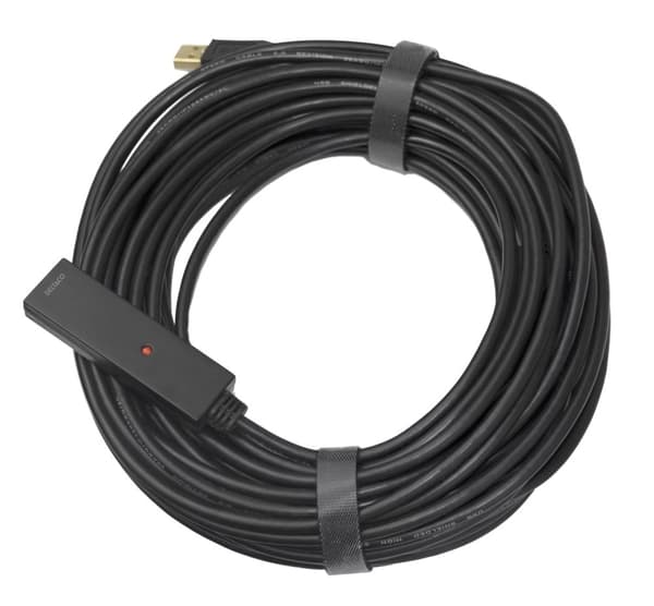 DELTACO PRIME, USB förlängningskabel, aktiv, USB 2.0, 20m (USB2-EX20M)