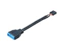 Miniatyrbillede 1 af 2: Akasa intern kabel fra USB 3.0 til USB 2.0, IDC20 19-pin han - IDC10 9