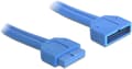 Miniatyrbild 1 av 2: DeLOCK intern förlängskabel för USB 3.0. IDC20 ha - ho, 0,45m, blå (82943)