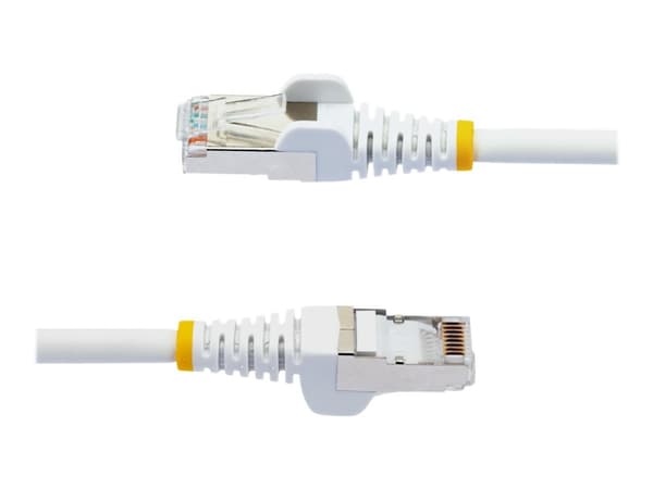 StarTech.com 3m CAT6a Ethernet Cable - White - Low Smoke Zero Halogen (LSZH) - 10GbE 500MHz 100W PoE++ Snagless RJ-45 w/Strain Reliefs S/FTP Network