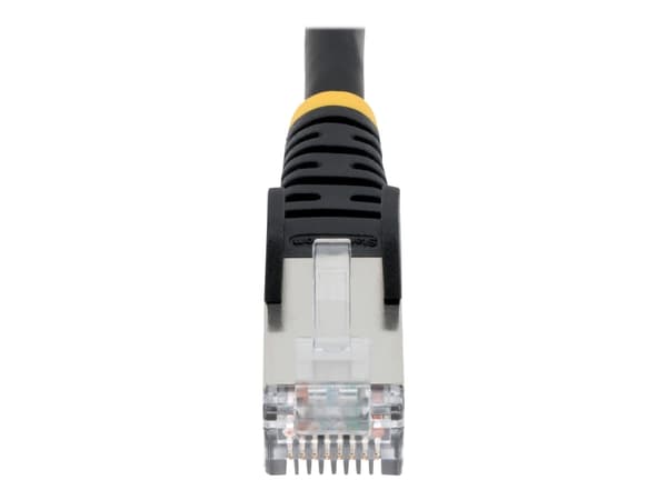 StarTech.com 7m CAT6a Ethernet Cable - Black - Low Smoke Zero Halogen (LSZH) - 10GbE 500MHz 100W PoE++ Snagless RJ-45 w/Strain Reliefs S/FTP Network