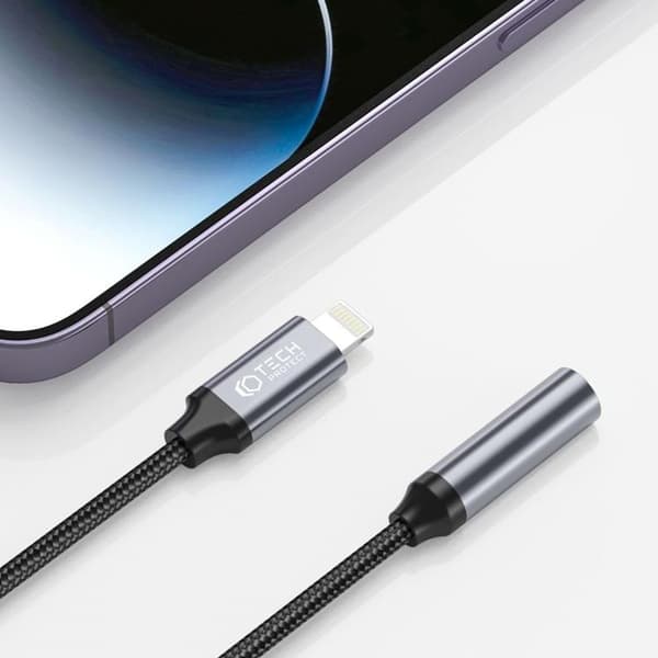 Tech-Protect Lightning To Mini Jack (3.5mm) Adapter - Svart