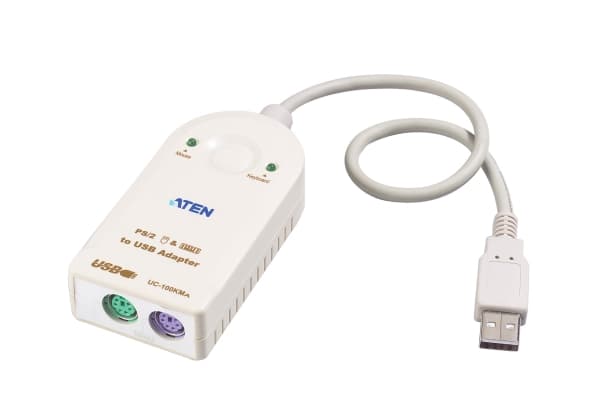 ATEN UC100KMA - Adapter för tangentbord/mus - USB (hane) till PS/2 (hona) - 30 cm