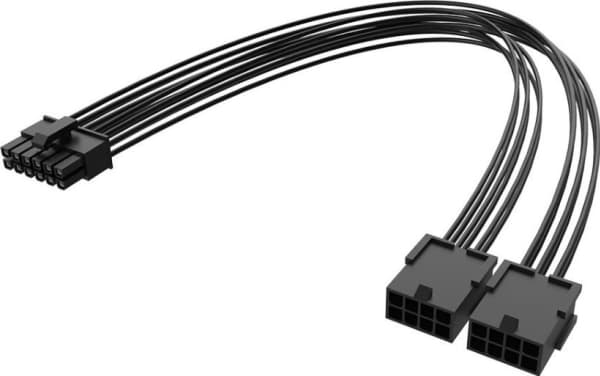 Akasa PCIe 12-pinners - PCIe 8-pins x2, 0,3 m, svart (AK-CBPW27-30BK)