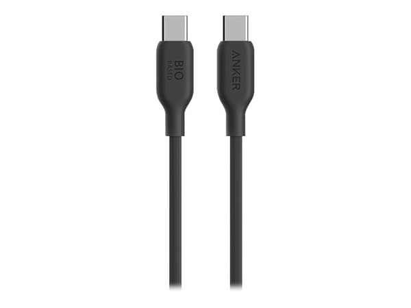 Anker 543 - USB-kabel - 24 pin USB-C (hane) till 24 pin USB-C (hane) - USB 2.0 - 1.8 m - USB-strömförsörjning (100W) - svart