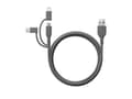 Miniatyrbild 4 av 5: GP Batteries CY1N, 1 m, USB A, USB C/Micro-USB B/Lightning, 0,48 Gbit/s, Grå