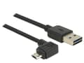 Miniatyrbild 5 av 5: Delock Easy - USB-kabel - USB (hane) vändbar till mikro-USB typ B (hane) vänster-/högervinklad, vändbar - USB 2.0 - 5 m - svart