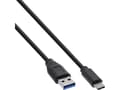 Miniatyrbilde 1 av 3: InLine B-35711, 1 m, USB A, USB C, USB 3.2 Gen 2 (3.1 Gen 2), 10 Gbit/s, Sort
