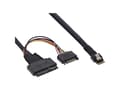 Miniatyrbilde 1 av 2: InLine 27644A, 0,5 m, SFF-8654 male, SFF-8639 + SATA, 24 Gbit/s, Sort
