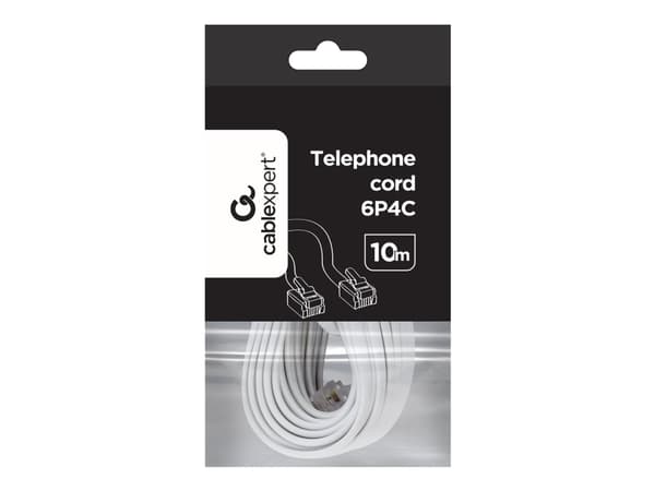 Cablexpert - Telefonkabel - RJ-11 (hann) til RJ-11 (hann) - 10 m