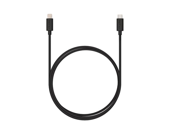 Veho VCL-005-MFI-C-1M, 1 m, Lightning, USB C, Hankjønn, Hankjønn, Sort