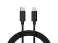 Miniatyrbilde 1 av 4: Veho VCL-005-MFI-C-1M, 1 m, Lightning, USB C, Hankjønn, Hankjønn, Sort