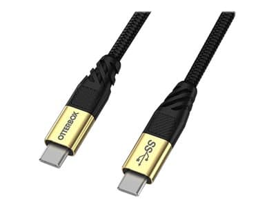 OtterBox - USB-kabel - 24 pin USB-C (hane) till 24 pin USB-C (hane) - USB 3.2 - 5 A - 1.8 m - USB-strömleverans (5A, 100W)