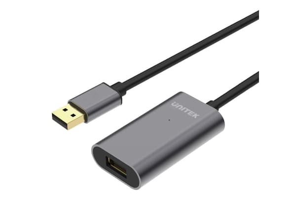 UNITEK Y-275, 30 m, USB A, USB A, USB 2.0, Grå