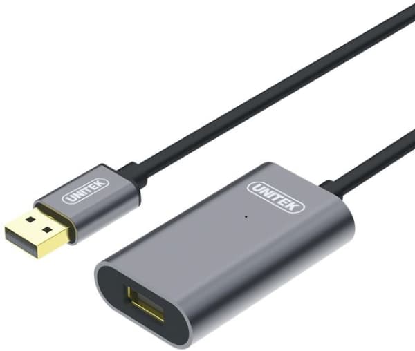 UNITEK Y-275, 30 m, USB A, USB A, USB 2.0, Grå