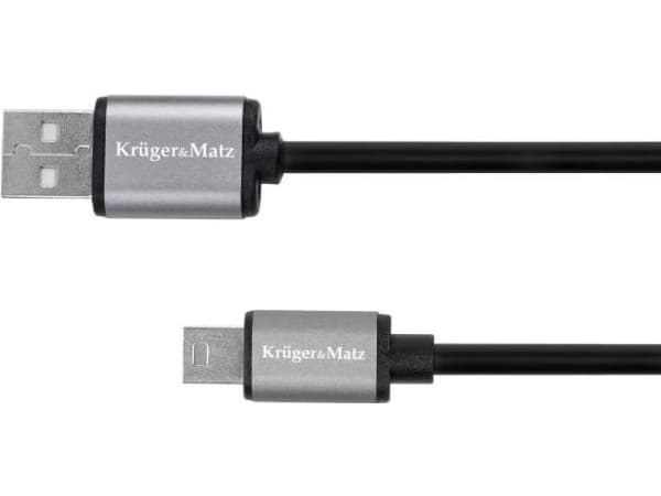 LechPol USB-A - miniUSB-kabel 1 m Svart (KM1241)