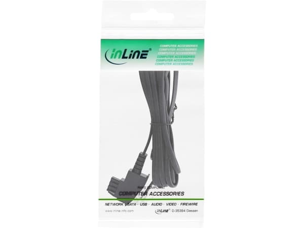 InLine TAE-F 0,5 m, 0,5 m, TAE-F, 6P2C, Sort, Hanstik, Hanstik