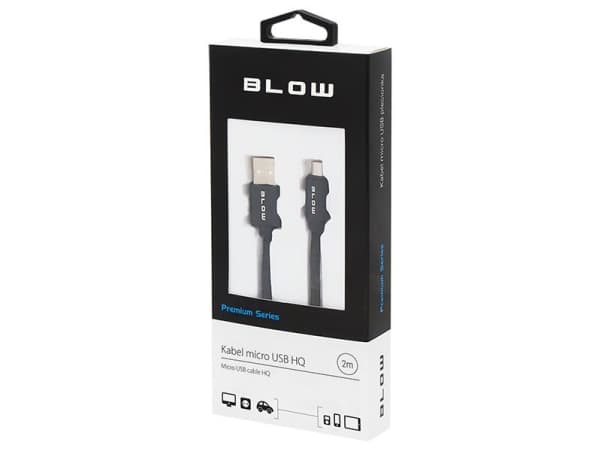 Blow USB-A USB-kabel - 2 m Svart (66-112#)