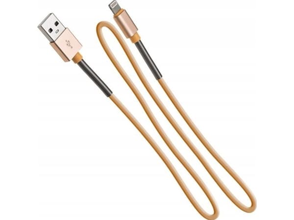 Kabel USB AMiO USB-A - Lightning 1 m Złoty (AMI-01432)