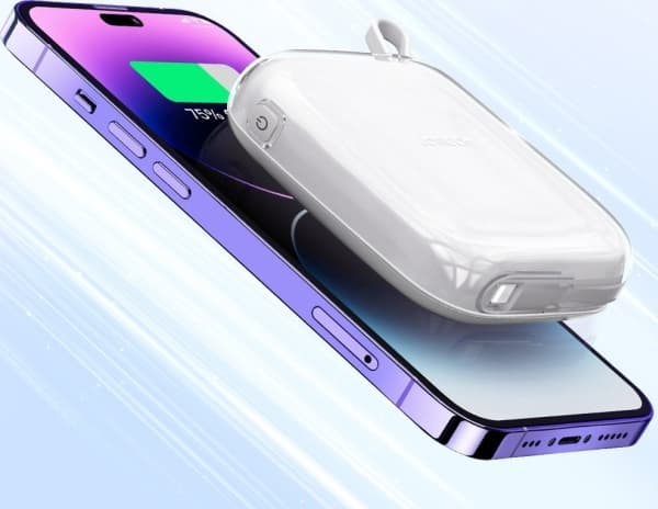 Powerbank Joyroom Joyroom powerbank 10000mAh Jelly Series 22.5W z wbudowanym kablem Lightning biały (JR-L003)