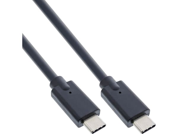 InLine 35707W, 0,3 m, USB C, USB C, USB 3.2 Gen 2 (3.1 Gen 2), 20 Gbit/s, Svart