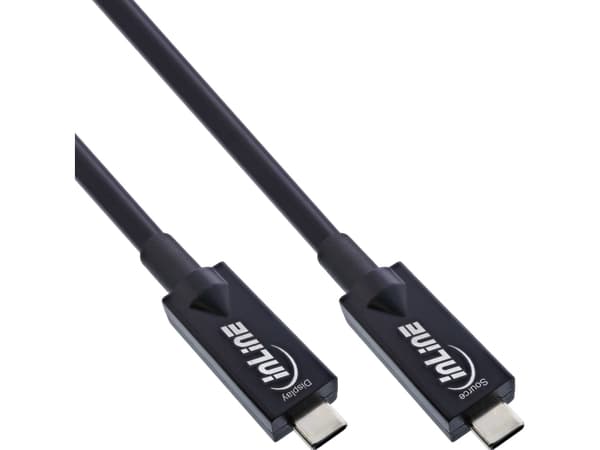 InLine 35799A, 10 m, USB C, USB C, USB 3.2 Gen 2 (3.1 Gen 2), 10 Gbit/s, Svart