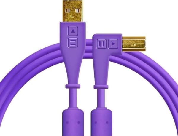 Kabel USB DJ TECHTOOLS DJ TECHTOOLS- Chroma Cable USB 1.5 m- łamany- fioletowy