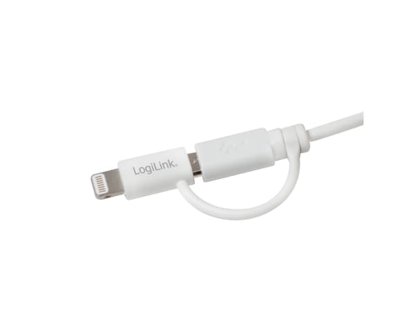 LogiLink CU0118, 1 m, Micro-USB A, USB A, Vit