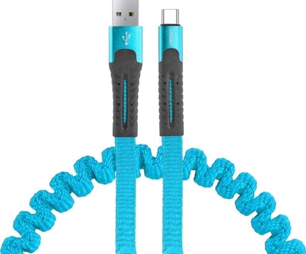 USB-kabel AMiO USB-A - USB-C 1,2 m Turquoise (AMI-02531)