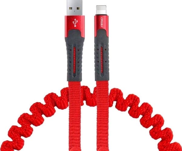 Kabel USB AMiO USB-A - Lightning 1.2 m Czerwony (AMI-02530)