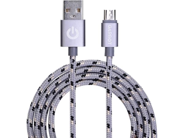 Garbot USB-A - microUSB-kabel 1 m Grå (JAB-6824158)