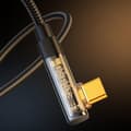 Miniatyrbild 3 av 5: Joyroom Angled USB-C till USB-A kabel 1.2m - Svart