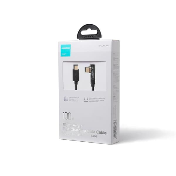 Joyroom Angled USB-C till USB-C kabel 100W 1.2m - Svart