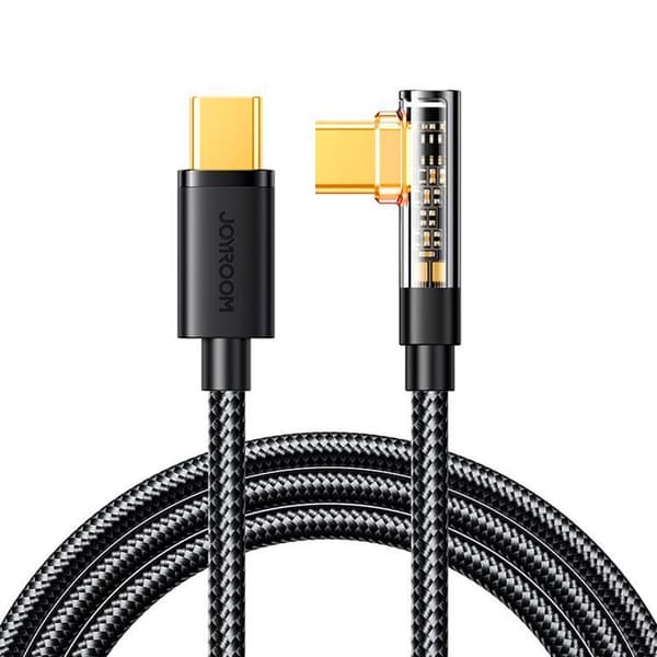 Joyroom Angled USB-C till USB-C kabel 100W 1.2m - Svart