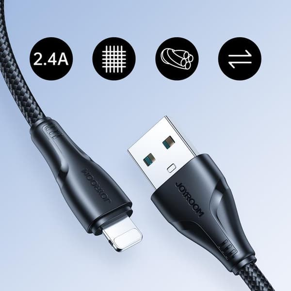 Joyroom Surpass USB-A till Lightning kabel 1.2m - Svart