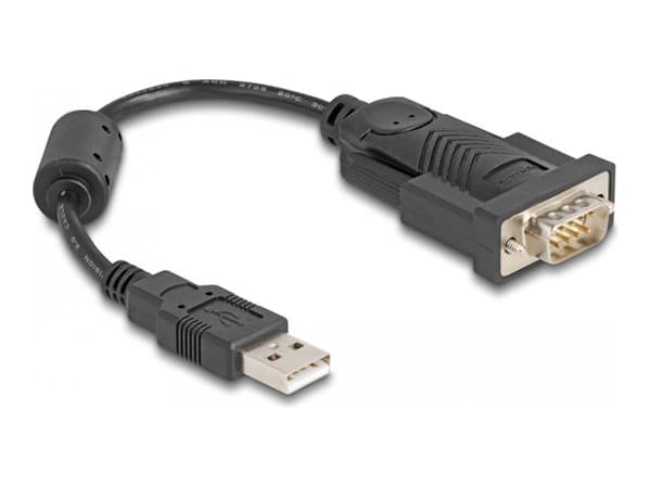 Delock - Seriell adapter - USB - RS-232 - svart