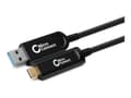 Miniatyrbilde 1 av 5: MicroConnect Premium - USB-kabel - 24 pin USB-C (hann) til USB-type A (hann) - USB 3.2 Gen 2 - 5 m - Active Optical Cable (AOC) - svart