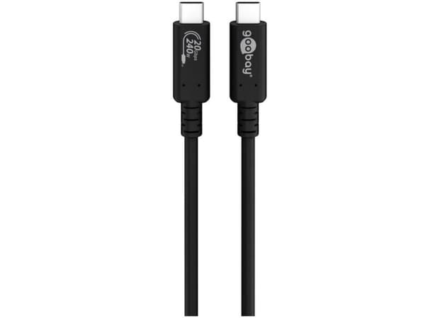 Goobay 61718, 2 m, USB C, USB C, USB4 Gen 2x2, Sort