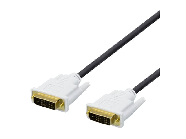 DELTACO - DVI-kabel - DVI-D (hann) til DVI-D (hann) - 1 m - 4 K 30 Hz (3840 x 2160) støtte, digital - svart