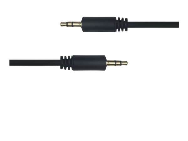 DELTACO - Lydkabel - 3,5 mm telefonjakk hann til 3,5 mm telefonjakk hann - 2 m - svart