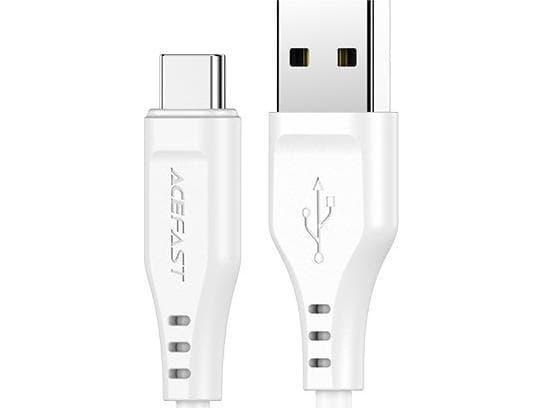 Acefast USB-A - USB-C 1,2 m valkoinen kaapeli (6974316280873)