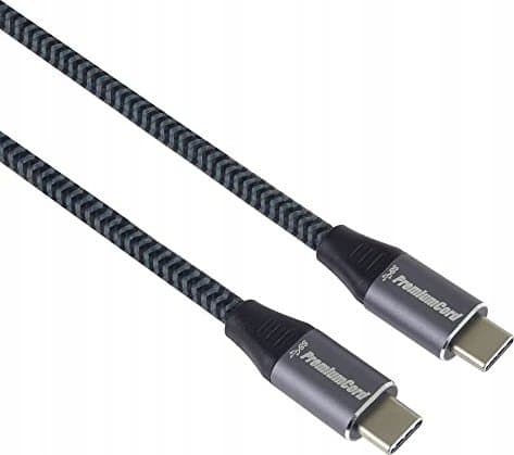 PremiumCord USB-kabel PREMIUMCORD USB 3.2 Gen 1-kabel USB-C (M/M), bomullsflett, 0,5 m